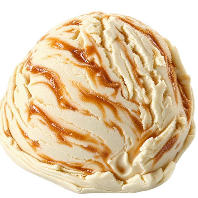 Peer crème met draai caramel