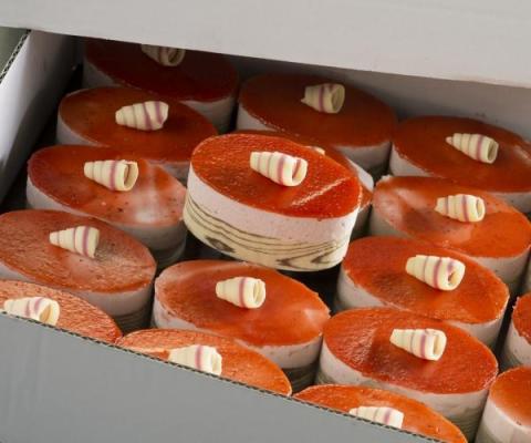 IJsdessert ovaal aardbei