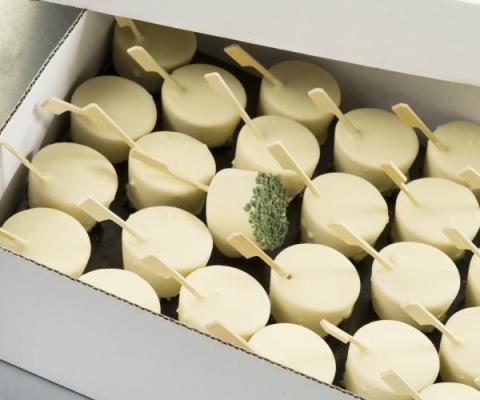 ijslolly in smaak naar keuze witte chocolade