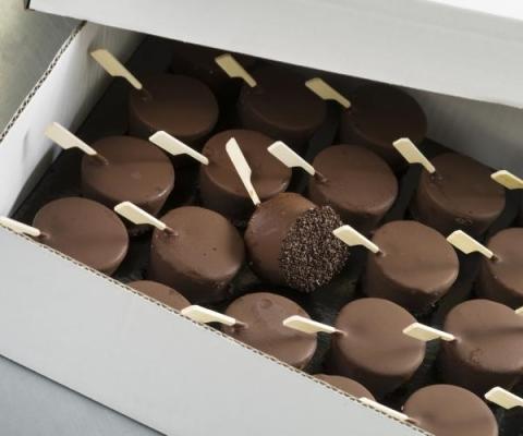 IJslolly, in smaak naar keuze met pure chocolade