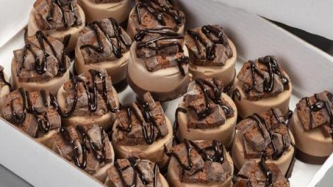 Brownie taartje met mousse